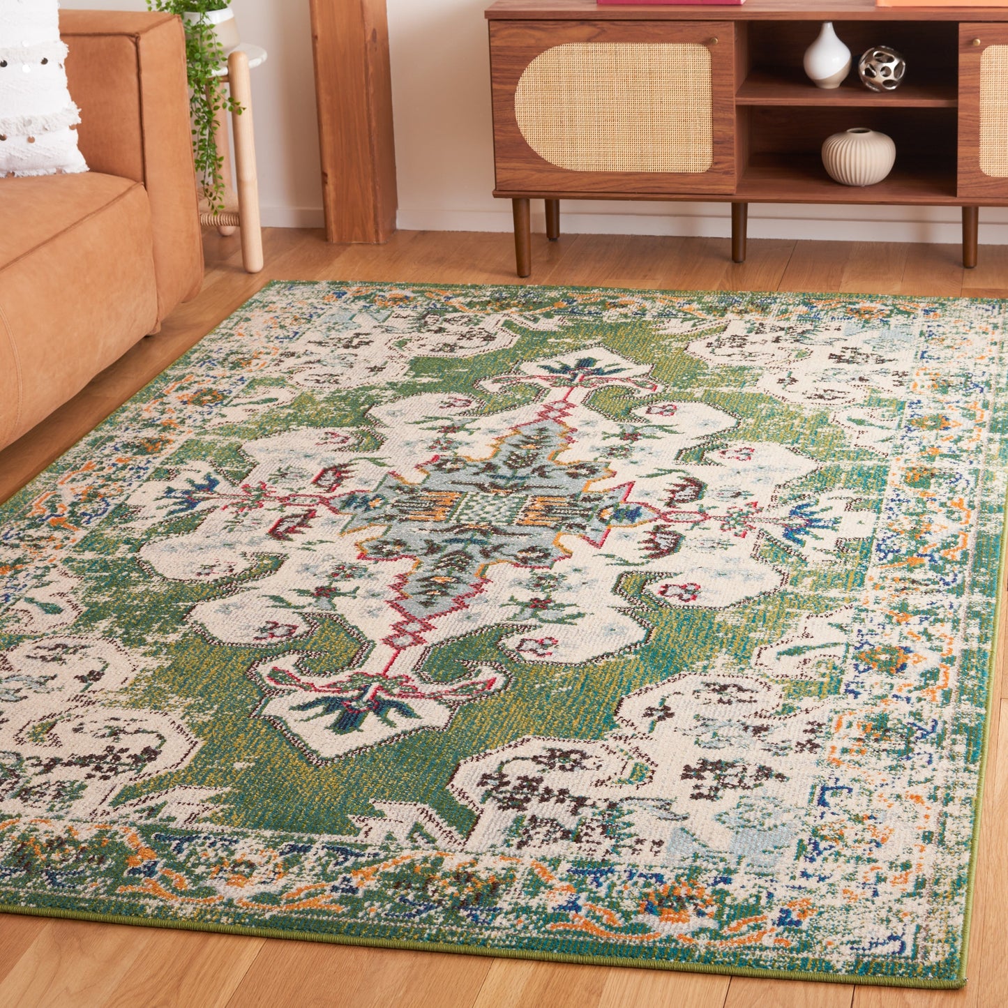 Tapis SAFAVIEH Madison Marilou Boho à médaillon vieilli