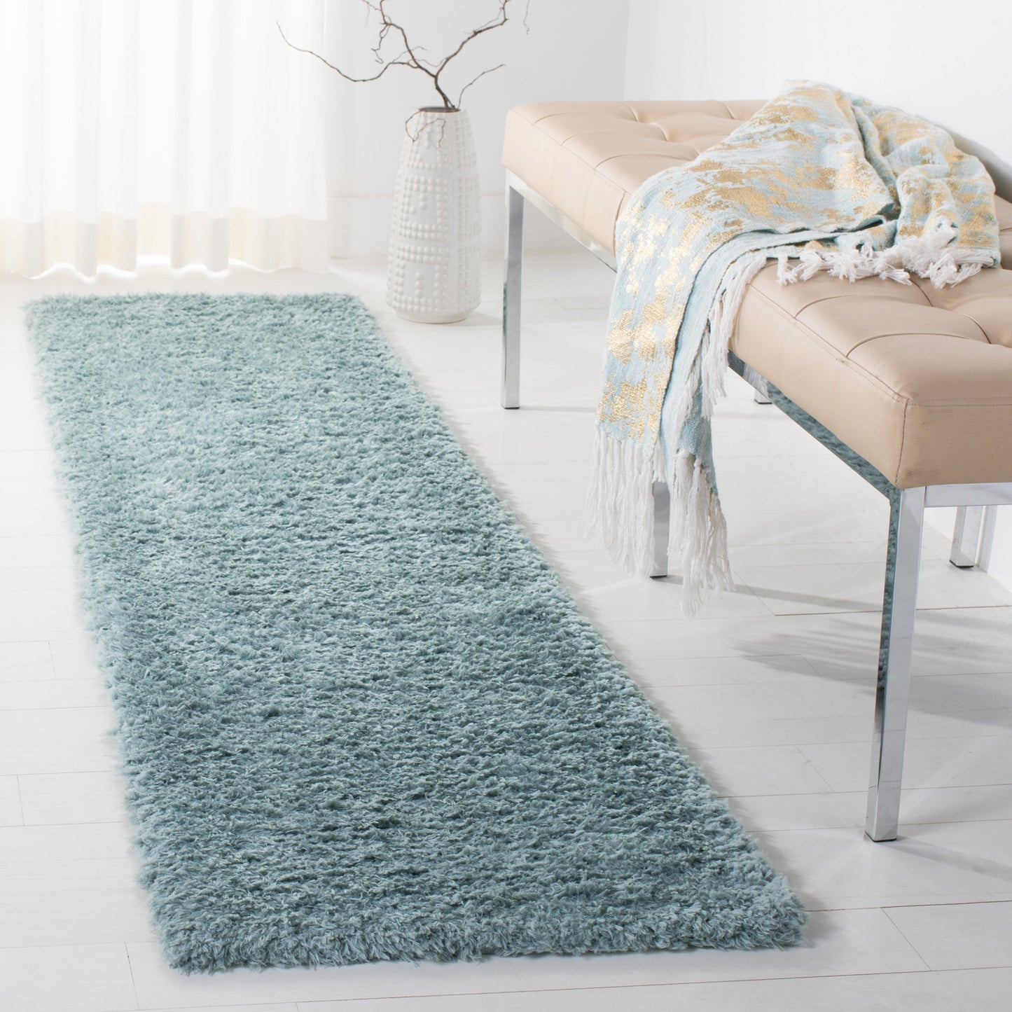 Tapis SAFAVIEH Madrid Shag Soledad uni de 5 cm d'épaisseur