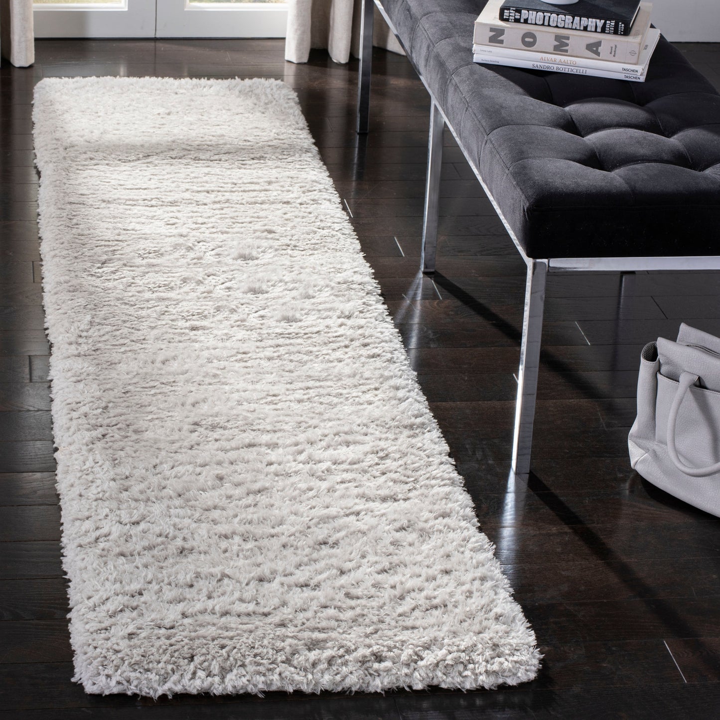 Tapis SAFAVIEH Madrid Shag Soledad uni de 5 cm d'épaisseur