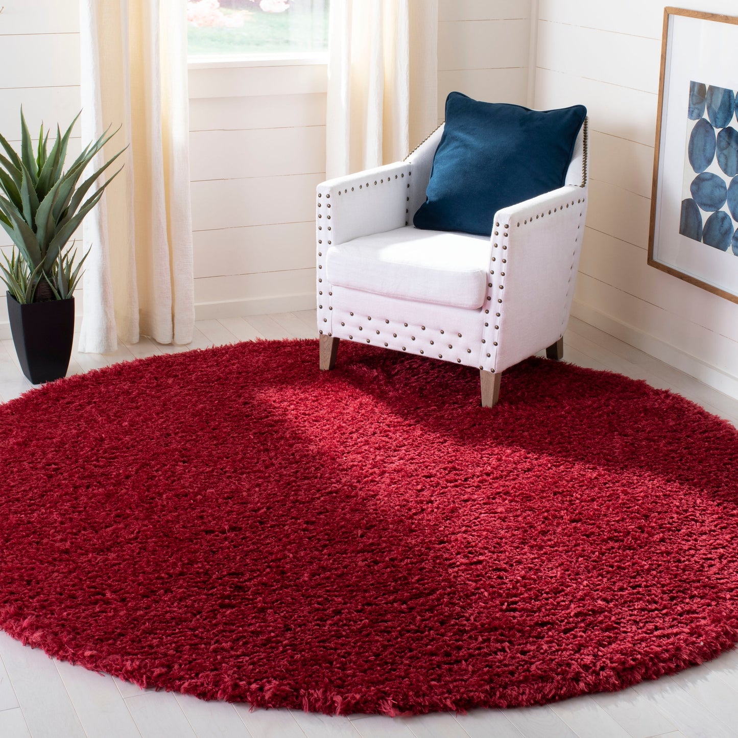 Tapis SAFAVIEH Madrid Shag Soledad uni de 5 cm d'épaisseur