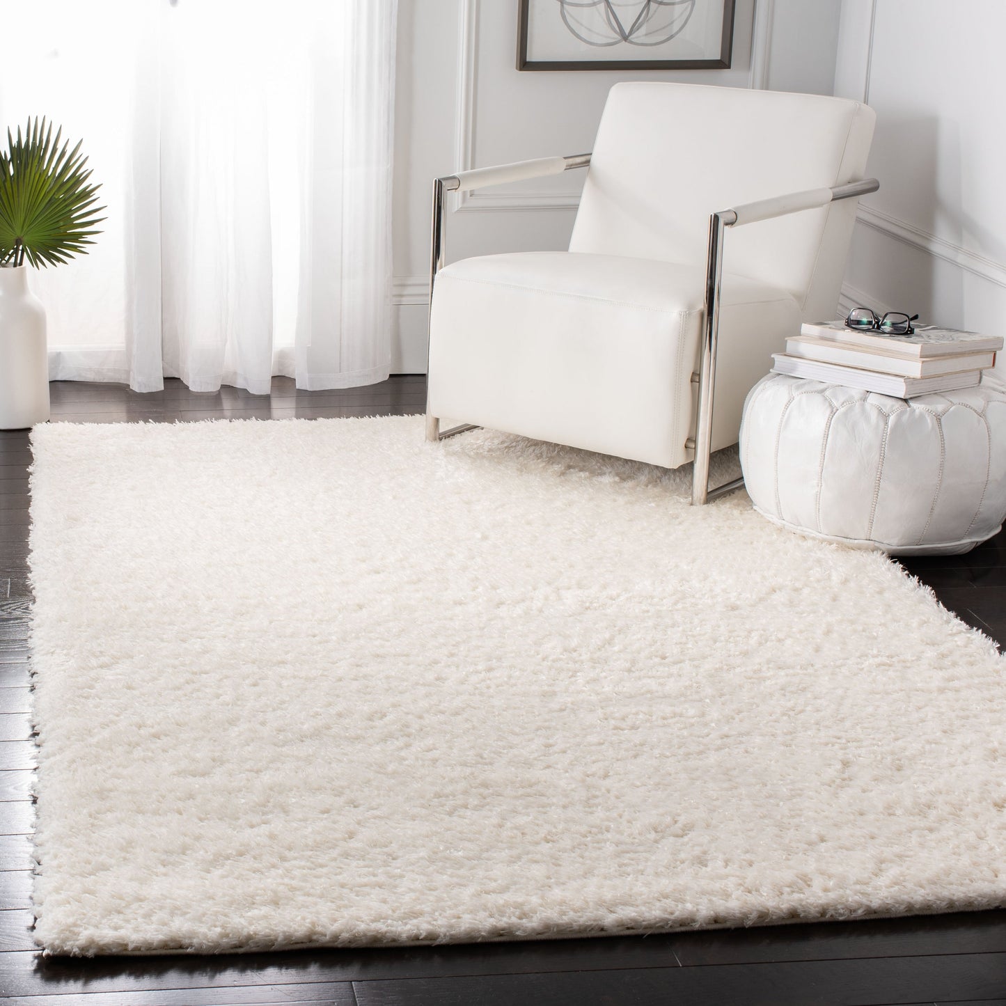 Tapis SAFAVIEH Madrid Shag Soledad uni de 5 cm d'épaisseur