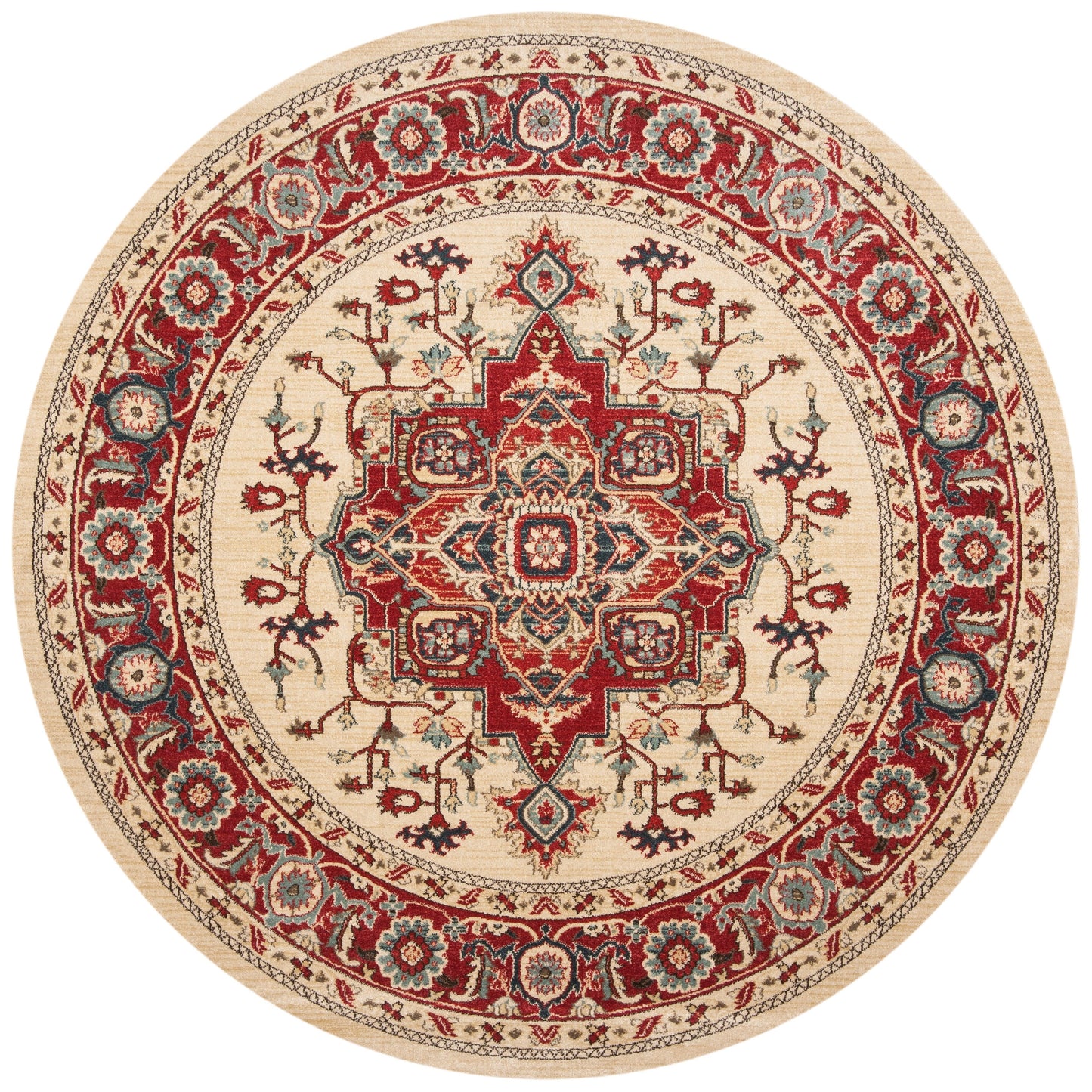 Tapis SAFAVIEH Mahal Beverley Traditionnel Grandeur Rouge/Naturel