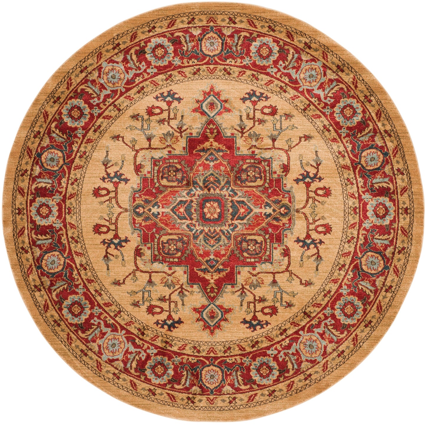 Tapis SAFAVIEH Mahal Beverley Traditionnel Grandeur Rouge/Naturel