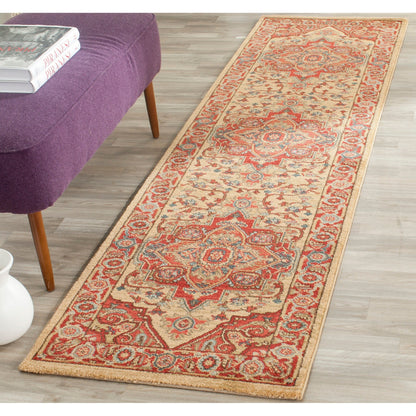Tapis SAFAVIEH Mahal Beverley Traditionnel Grandeur Rouge/Naturel