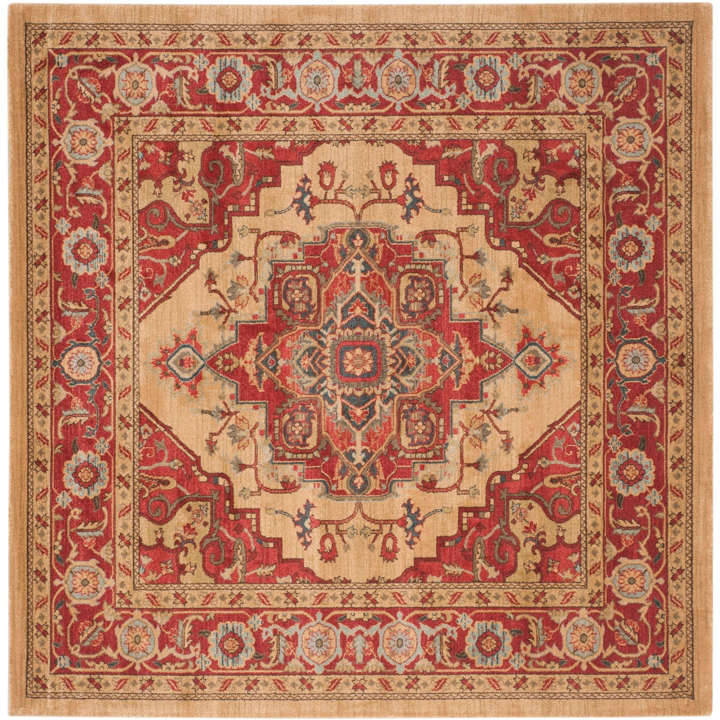 Tapis SAFAVIEH Mahal Beverley Traditionnel Grandeur Rouge/Naturel