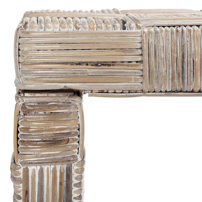 Console en rotin Mindel SAFAVIEH - 51 cm (L) x 14 cm (P) x 32 cm (H)