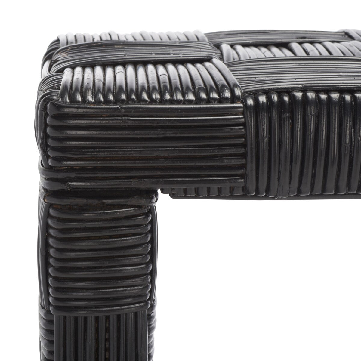 Console en rotin Mindel SAFAVIEH - 51 cm (L) x 14 cm (P) x 32 cm (H)