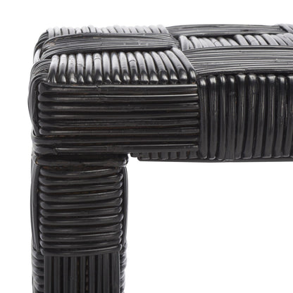 Console en rotin Mindel SAFAVIEH - 51 cm (L) x 14 cm (P) x 32 cm (H)