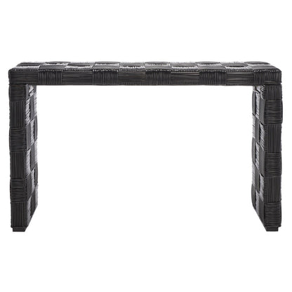 Console en rotin Mindel SAFAVIEH - 51 cm (L) x 14 cm (P) x 32 cm (H)