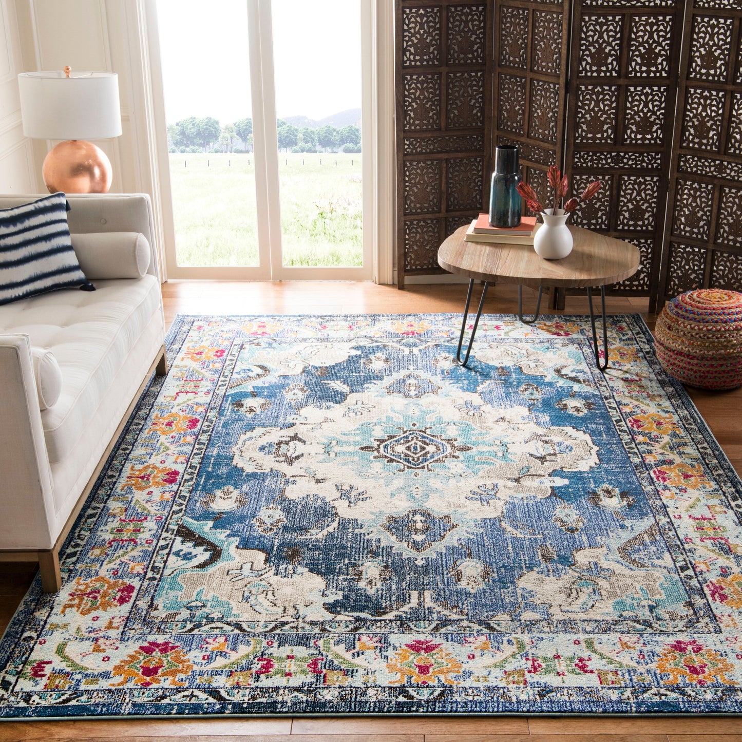 Tapis SAFAVIEH Monaco Océane Boho à médaillon vieilli