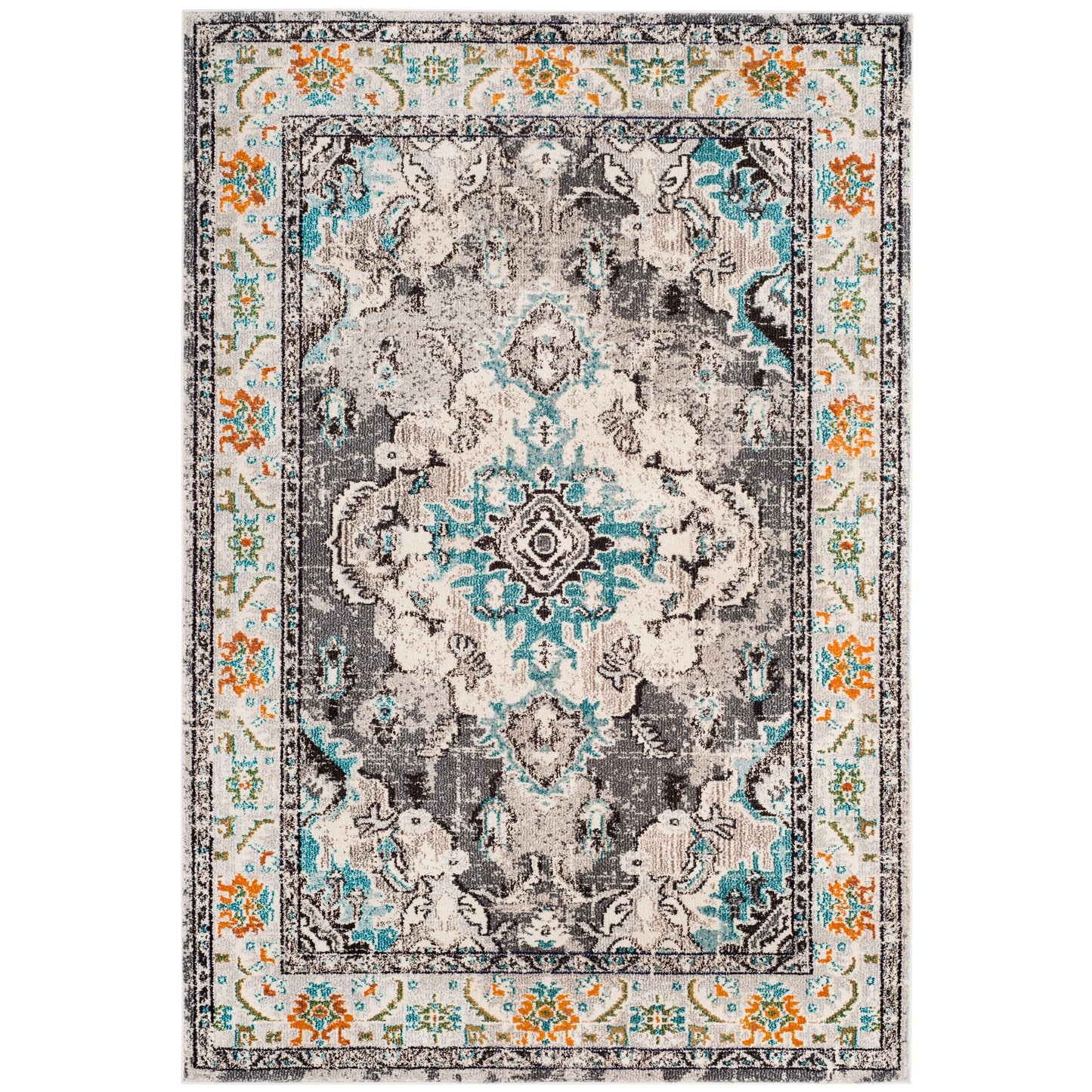 Tapis SAFAVIEH Monaco Océane Boho à médaillon vieilli