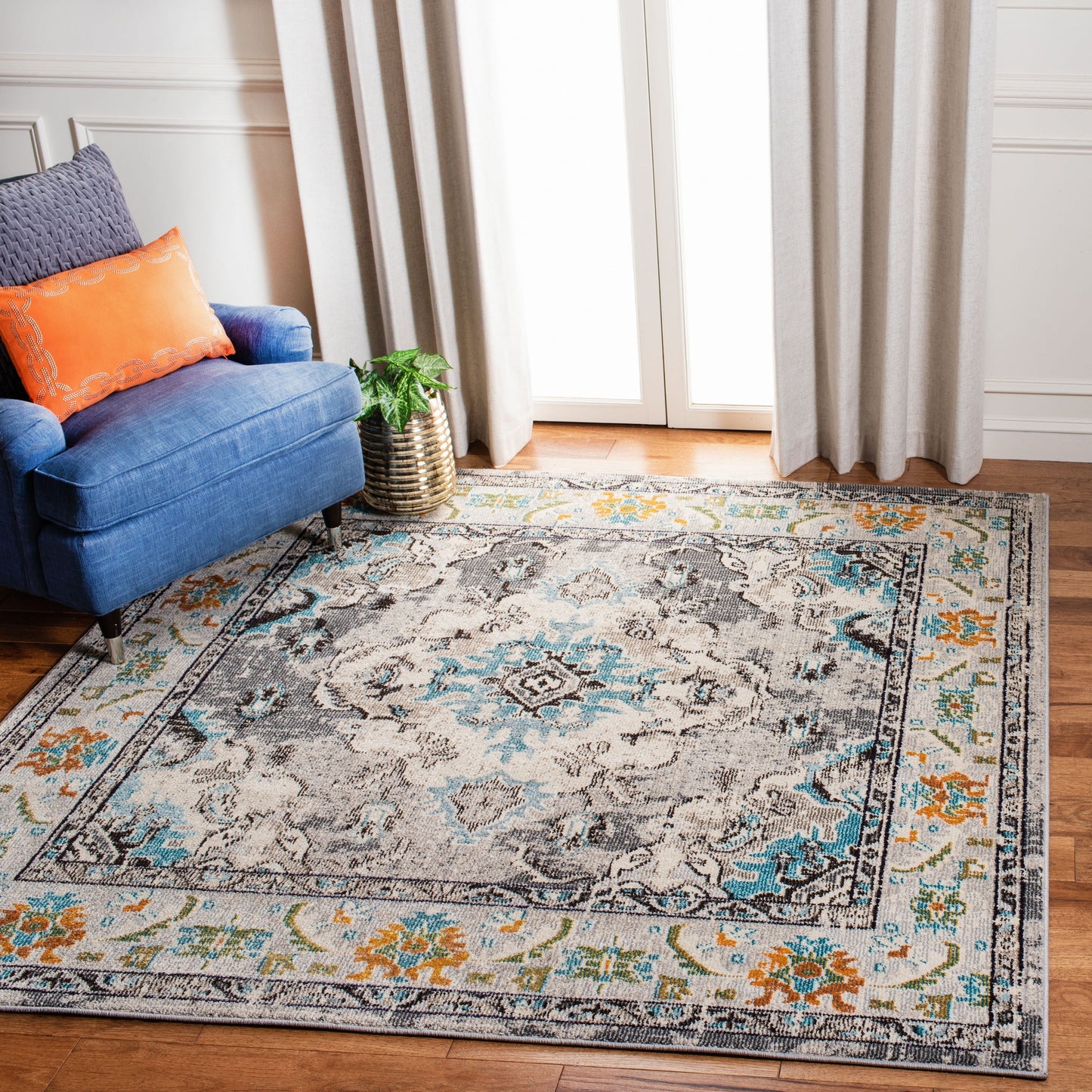 Tapis SAFAVIEH Monaco Océane Boho à médaillon vieilli