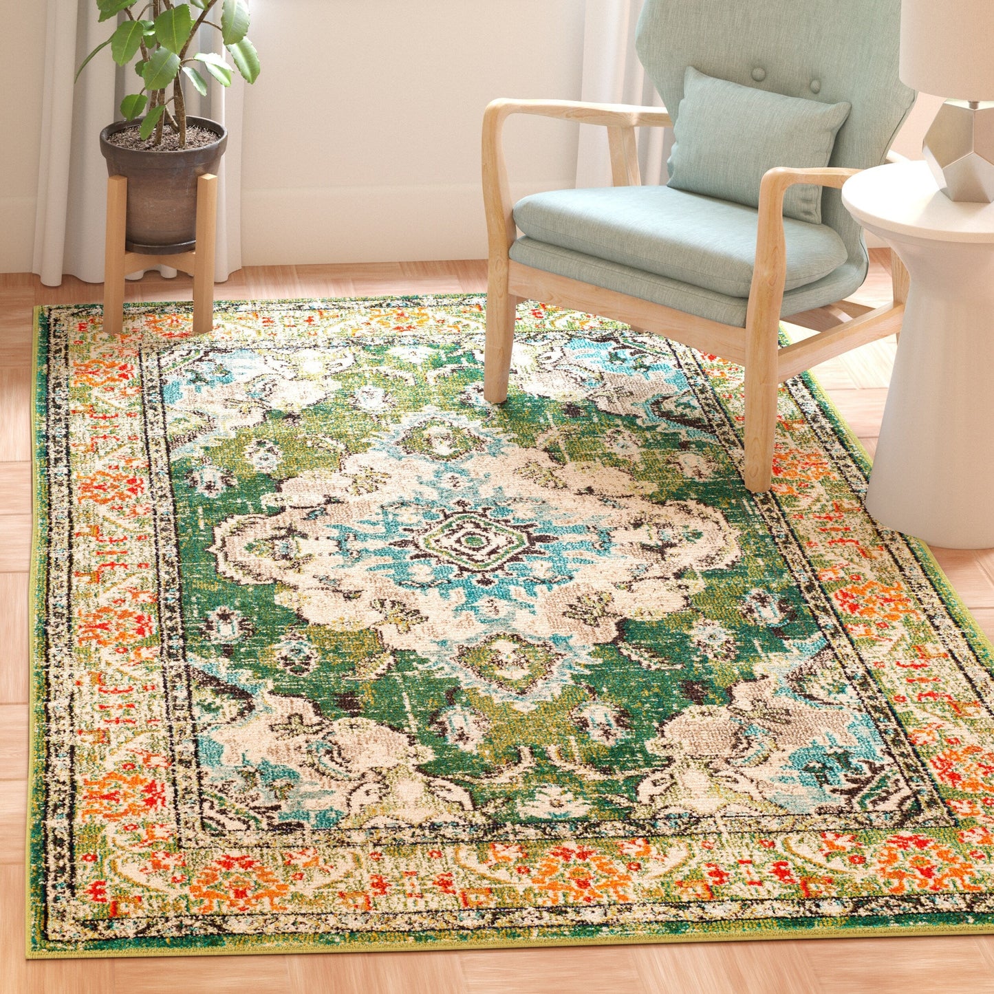 Tapis SAFAVIEH Monaco Océane Boho à médaillon vieilli