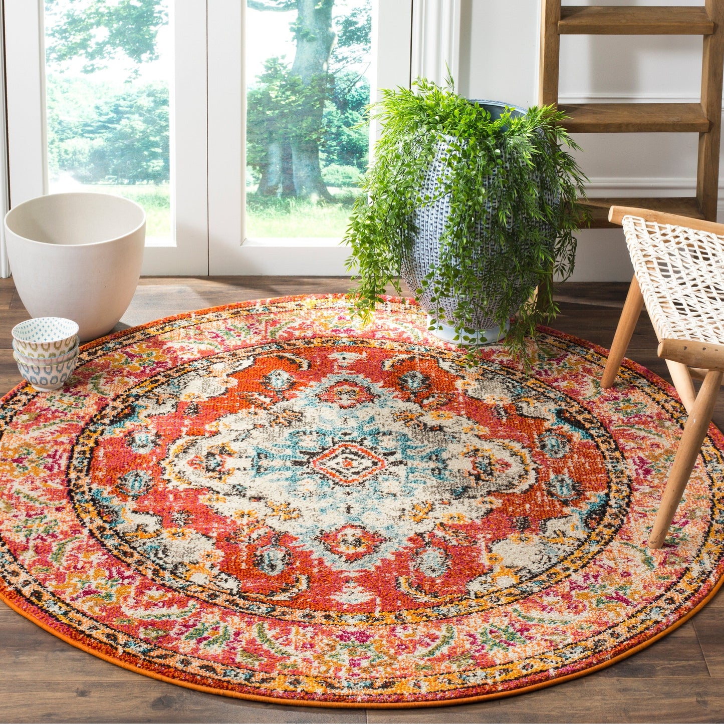 Tapis SAFAVIEH Monaco Océane Boho à médaillon vieilli