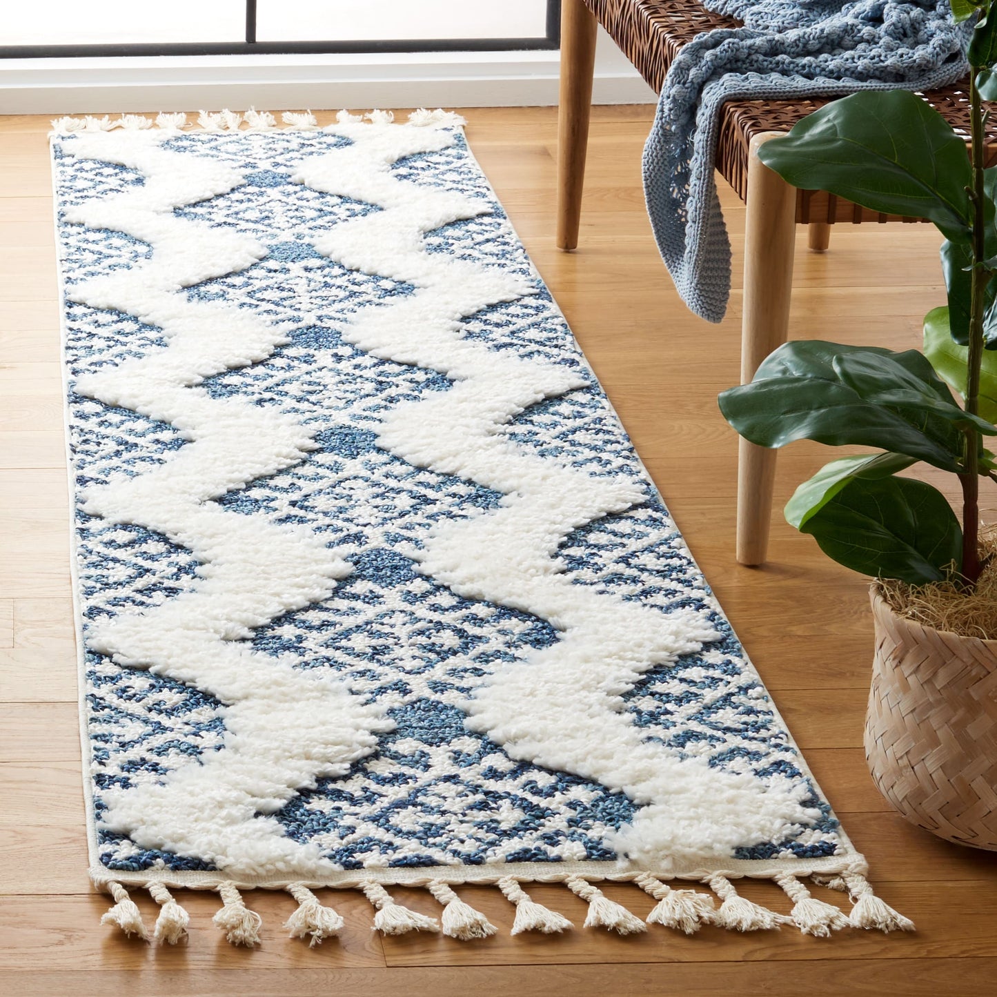 Safavieh Poignets marocains à franges, style bohème tribal, 5 cm d'épaisseur