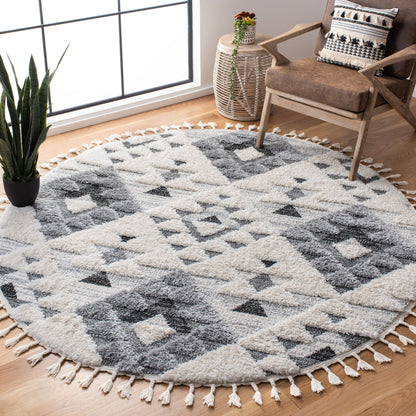 Tapis SAFAVIEH marocain à franges et poils longs Delores, épaisseur 5 cm