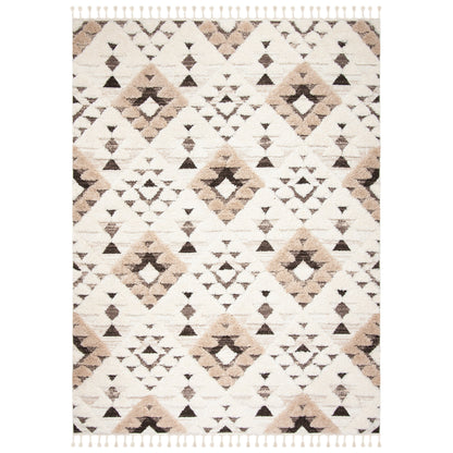 Tapis SAFAVIEH marocain à franges et poils longs Delores, épaisseur 5 cm