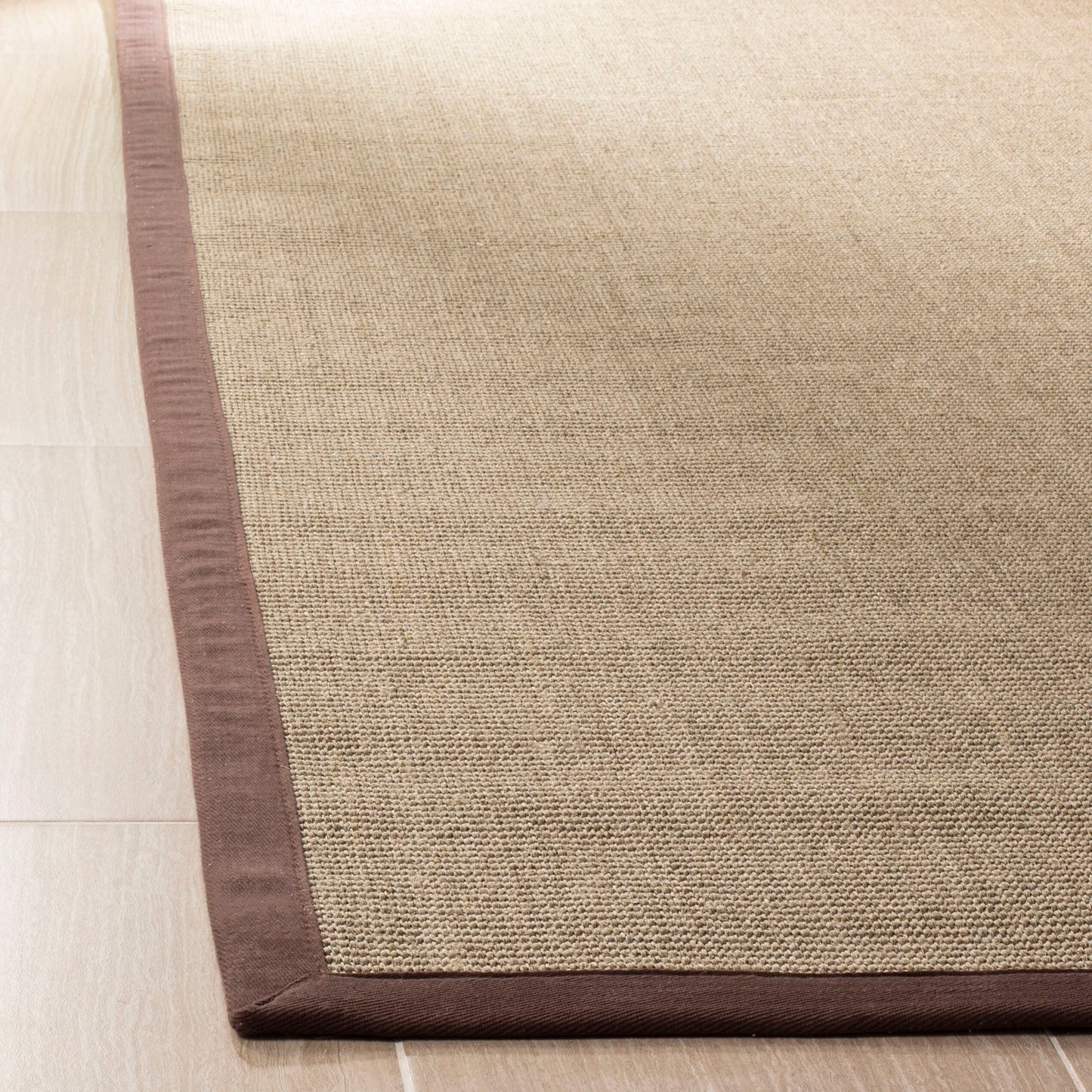 Tapis en sisal SAFAVIEH en fibres naturelles, bordure décontractée Alleen