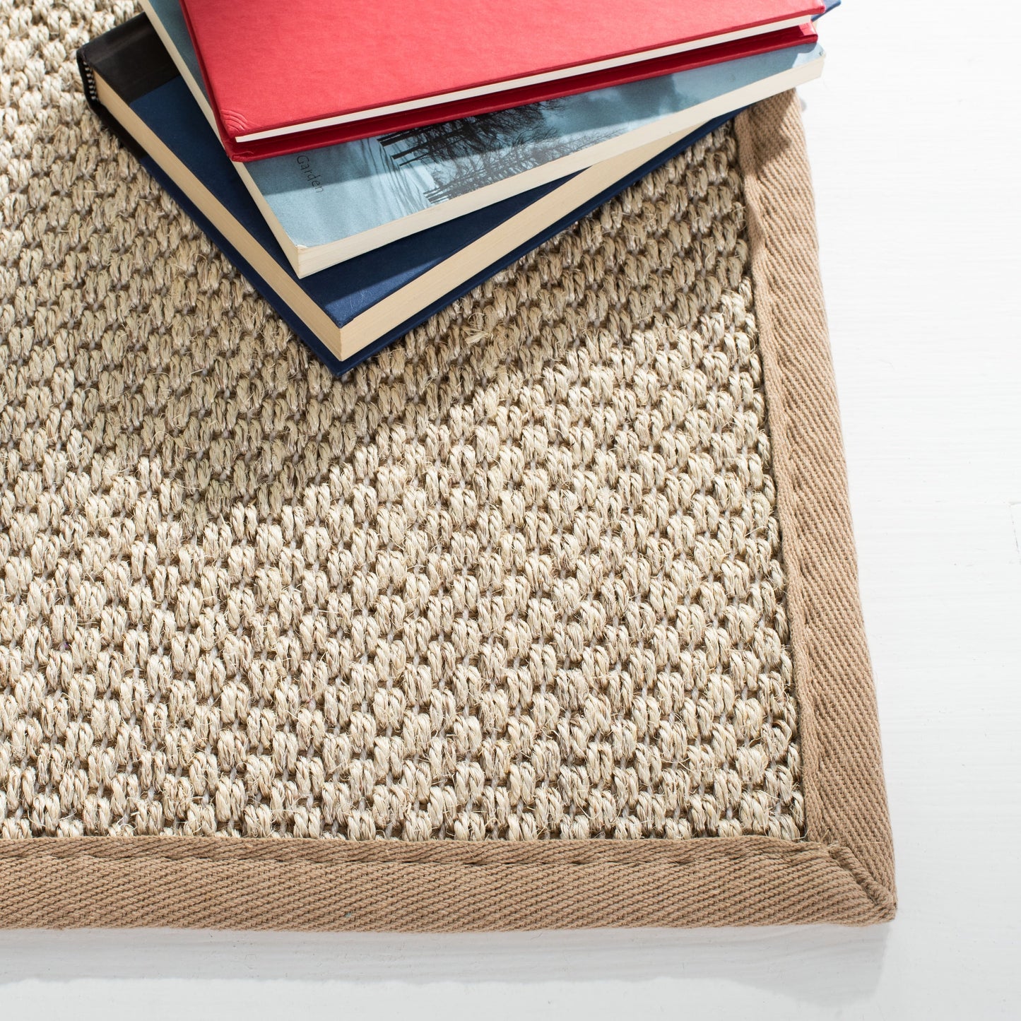 Tapis en sisal Lorine à bordure décontractée en fibres naturelles SAFAVIEH