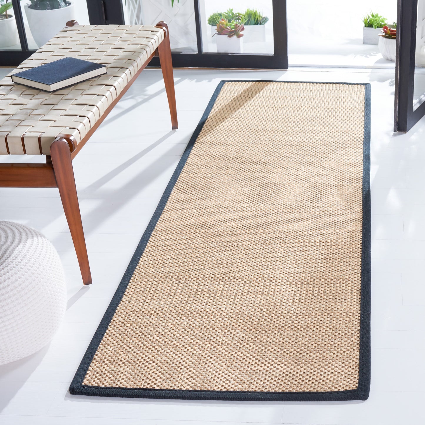 Tapis en sisal SAFAVIEH Venus en fibre naturelle, bordure décontractée