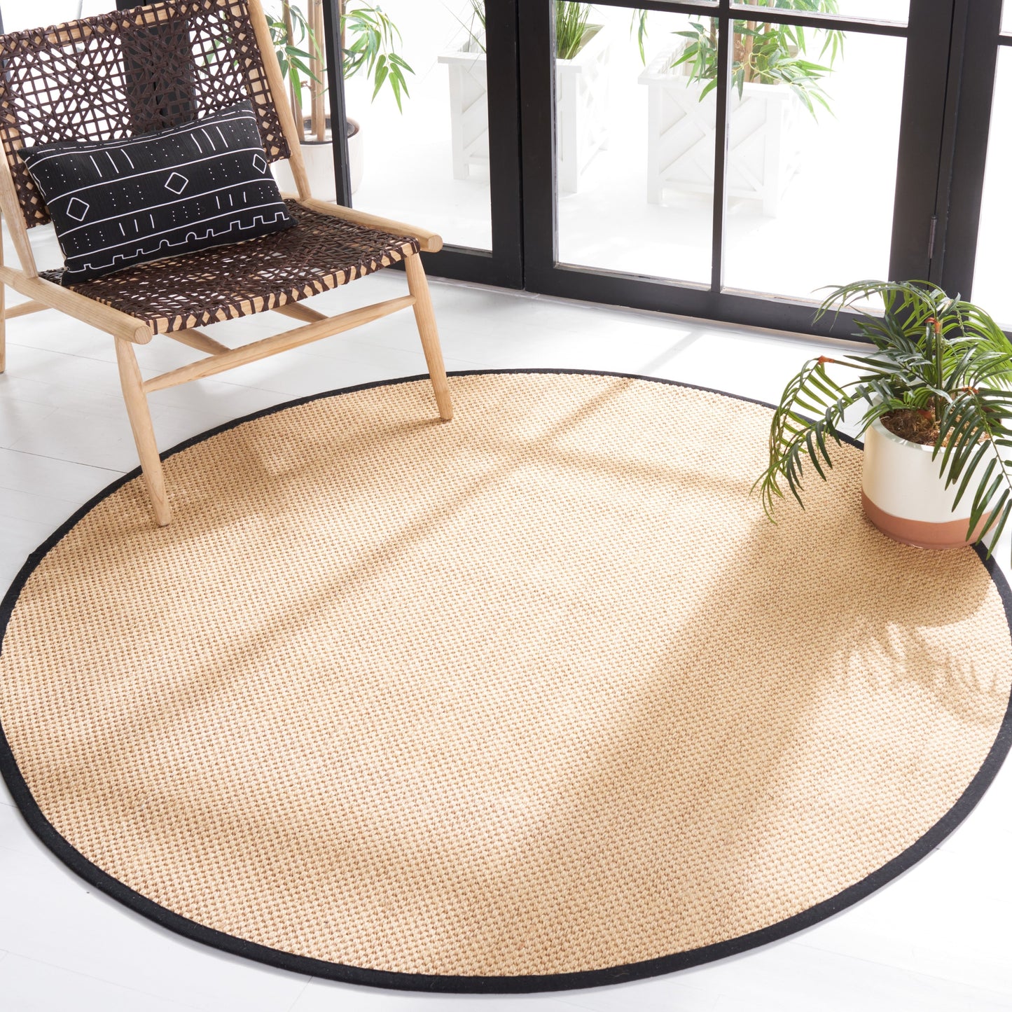 Tapis en sisal SAFAVIEH Venus en fibre naturelle, bordure décontractée