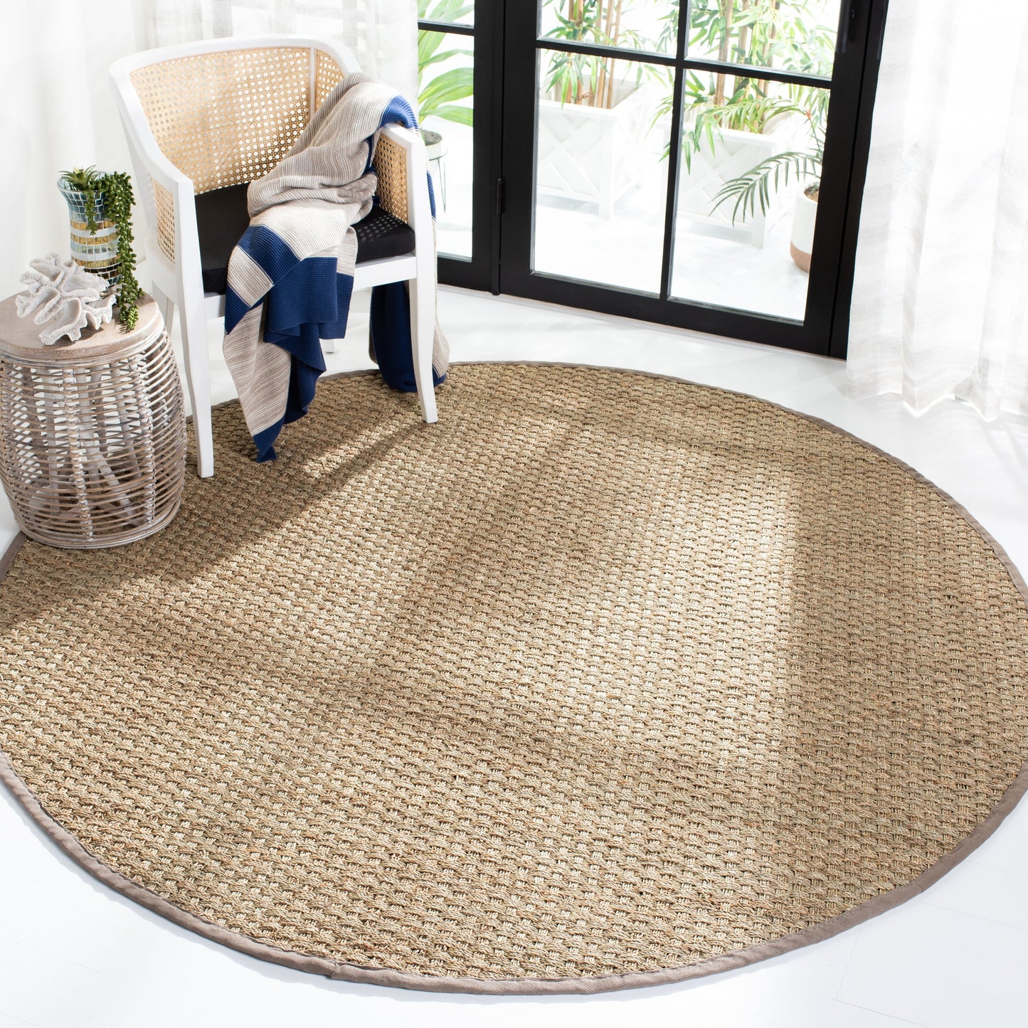 Tapis SAFAVIEH en fibres naturelles Zymryd tissées en jonc de mer