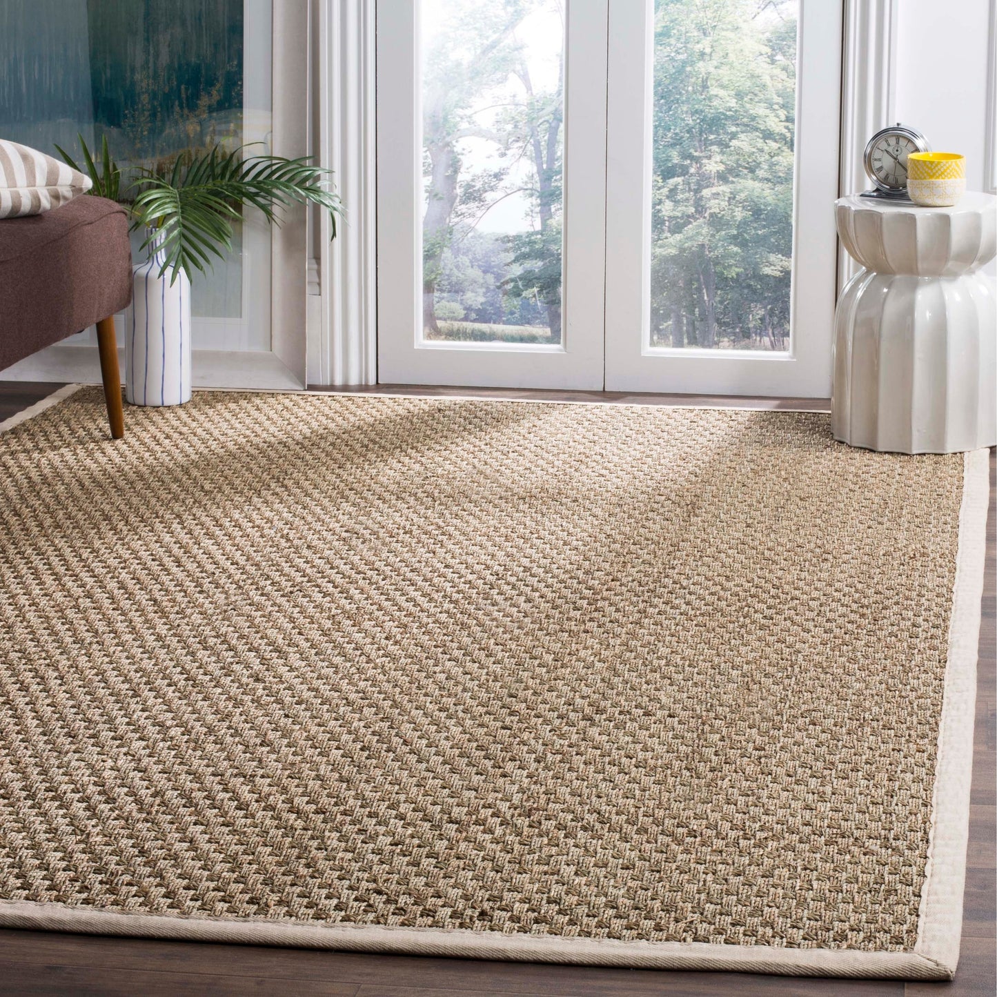 Tapis SAFAVIEH en fibres naturelles Zymryd tissées en jonc de mer