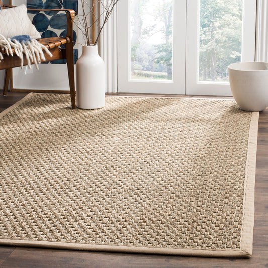 Tapis SAFAVIEH en fibres naturelles Zymryd à motif vannerie en jonc de mer
