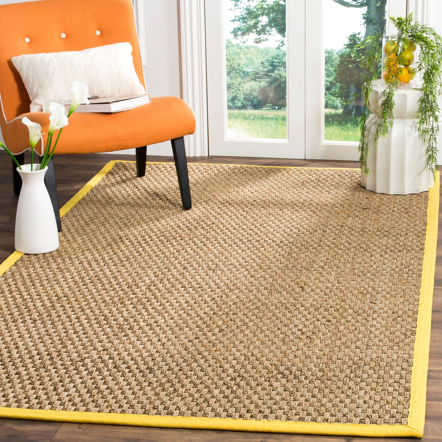 Tapis SAFAVIEH en fibres naturelles Zymryd tissées en jonc de mer