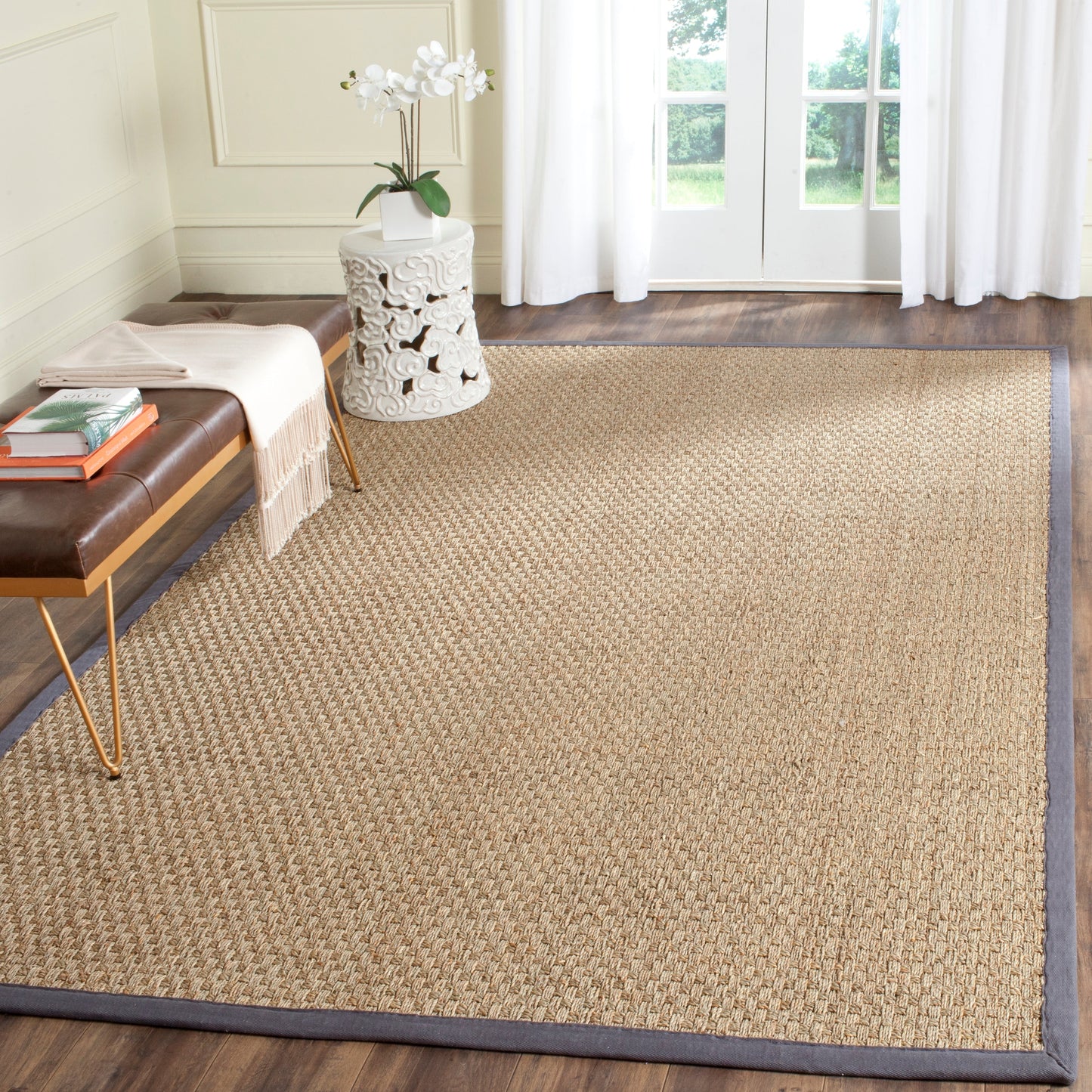 Tapis SAFAVIEH en fibres naturelles Zymryd tissées en jonc de mer