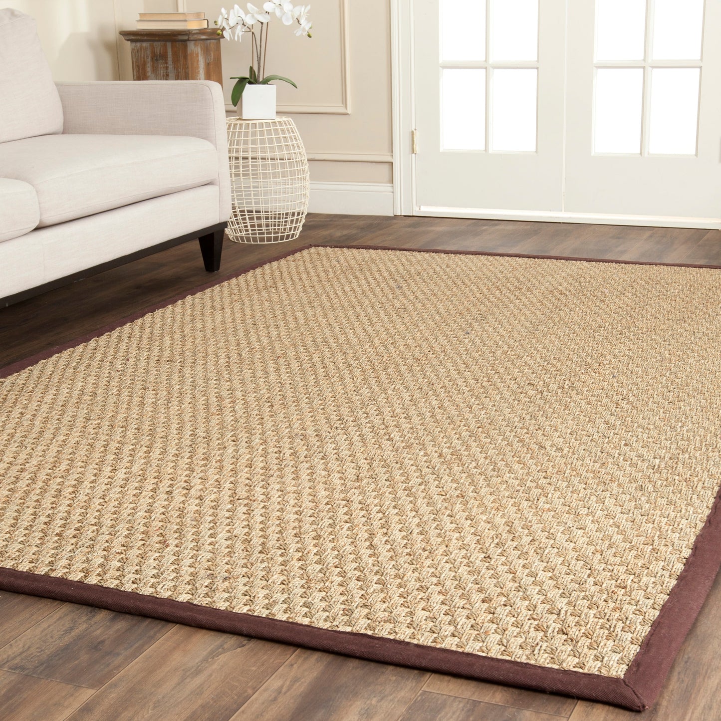 Tapis SAFAVIEH en fibres naturelles Zymryd tissées en jonc de mer