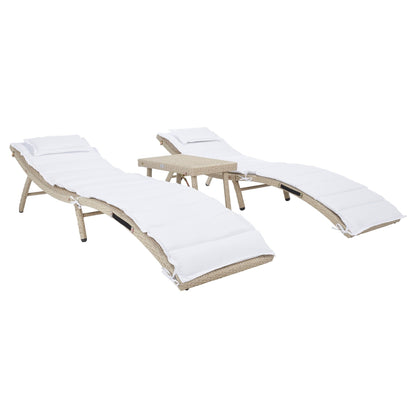 Ensemble de bain de soleil 3 pièces SAFAVIEH Outdoor Blaguna - 83 cm (L) x 20 cm (P) x 24 cm (H)