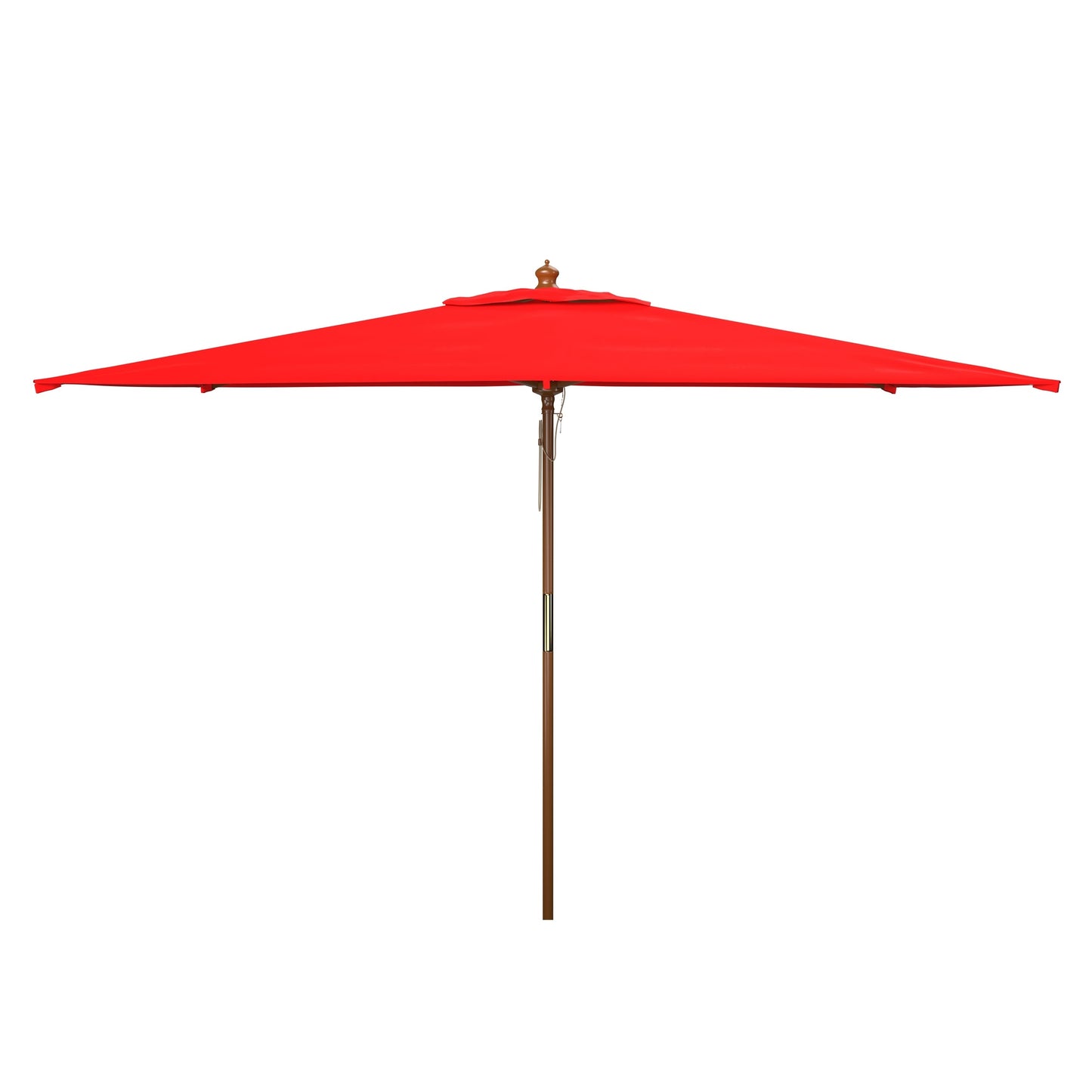 Parasol de marché extérieur SAFAVIEH Glauca de 3,35 m (11 pieds) à poulie en bois