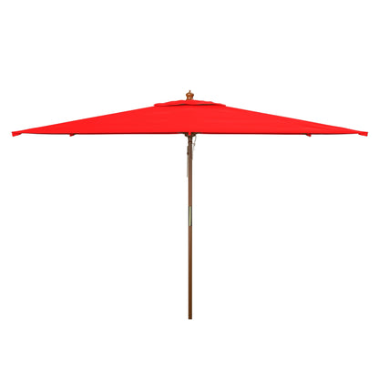 Parasol de marché extérieur SAFAVIEH Glauca de 3,35 m (11 pieds) à poulie en bois