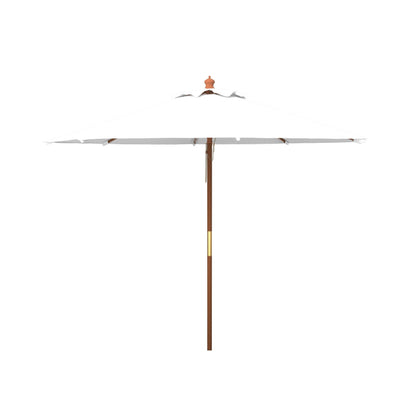 Parasol de marché extérieur SAFAVIEH Glauca de 3,35 m (11 pieds) à poulie en bois