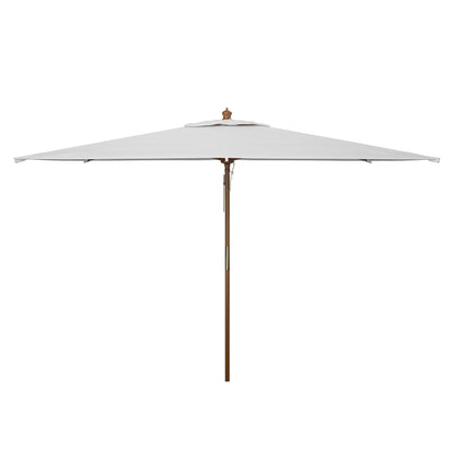 Parasol de marché extérieur SAFAVIEH Glauca de 3,35 m (11 pieds) à poulie en bois