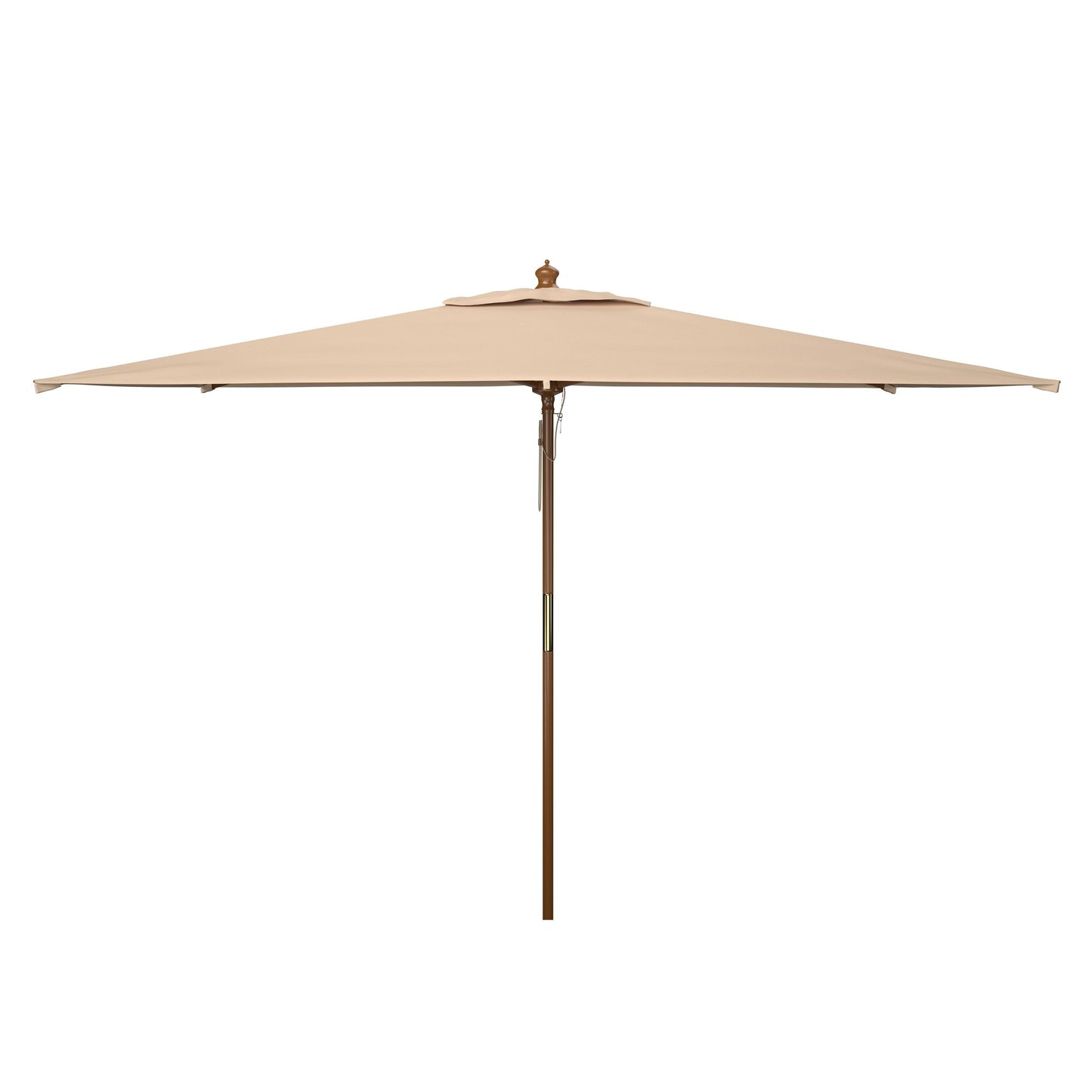 Parasol de marché extérieur SAFAVIEH Glauca de 3,35 m (11 pieds) à poulie en bois