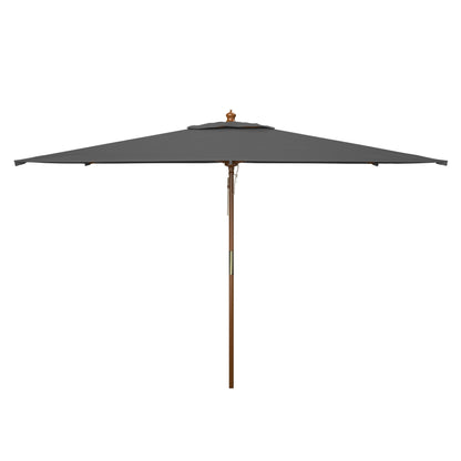 Parasol de marché extérieur SAFAVIEH Glauca de 3,35 m (11 pieds) à poulie en bois