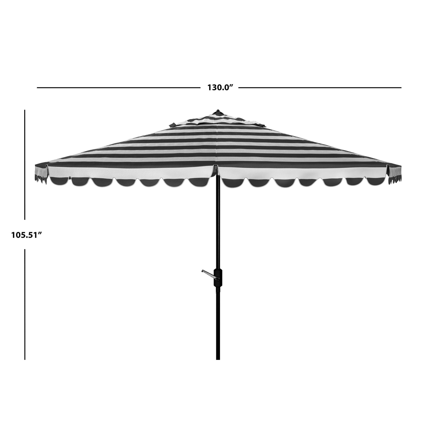 Parasol rond à manivelle SAFAVIEH Outdoor Jaylee de 3,35 m