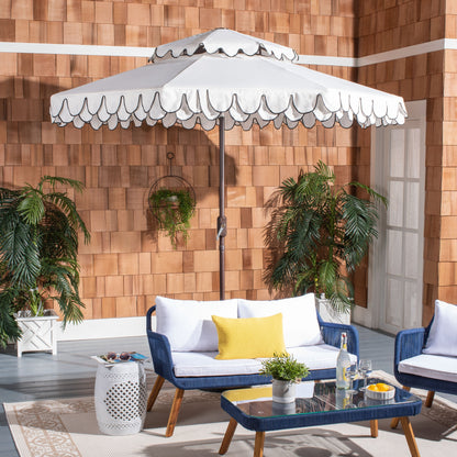 Parasol double SAFAVIEH Outdoor Kjerstin Valance de 2,74 m (9 pi)