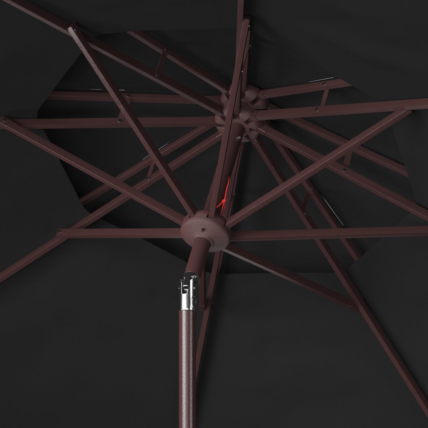 Parasol de marché double toit SAFAVIEH Outdoor Livia de 2,74 m (9 pi), base non incluse