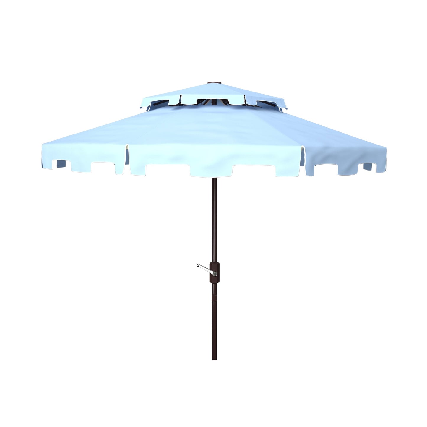 Parasol de marché double toit SAFAVIEH Outdoor Livia de 2,74 m (9 pi), base non incluse