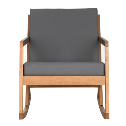 Fauteuil à bascule d'extérieur SAFAVIEH Makaila avec coussin - 66 cm (L) x 79 cm (P) x 97 cm (H)