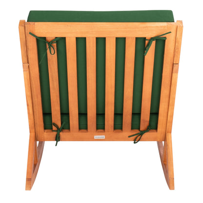 Fauteuil à bascule d'extérieur SAFAVIEH Makaila avec coussin - 66 cm (L) x 79 cm (P) x 97 cm (H)