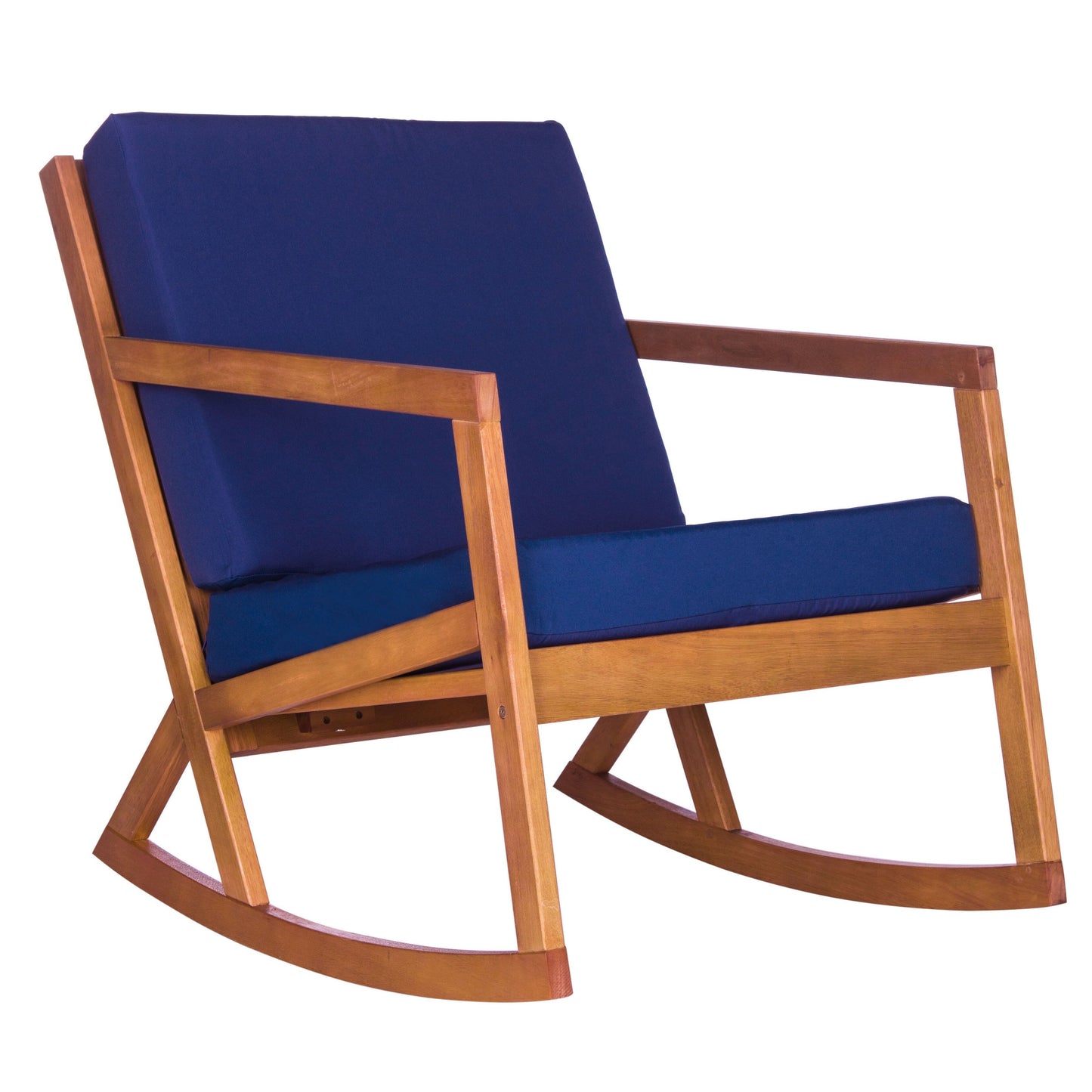 Fauteuil à bascule d'extérieur SAFAVIEH Makaila avec coussin - 66 cm (L) x 79 cm (P) x 97 cm (H)