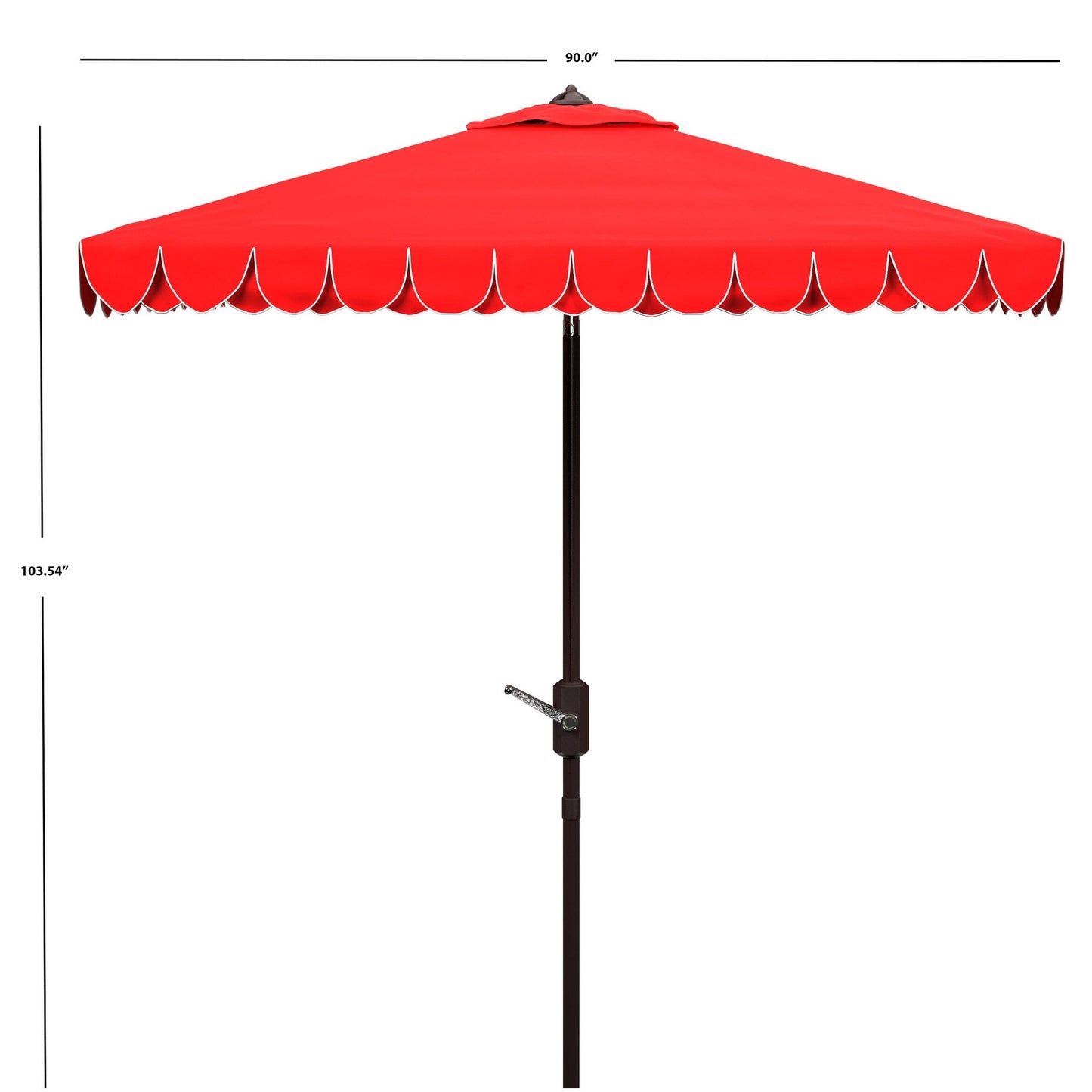 Parasol carré SAFAVIEH Outdoor Naima Valance de 2,3 m