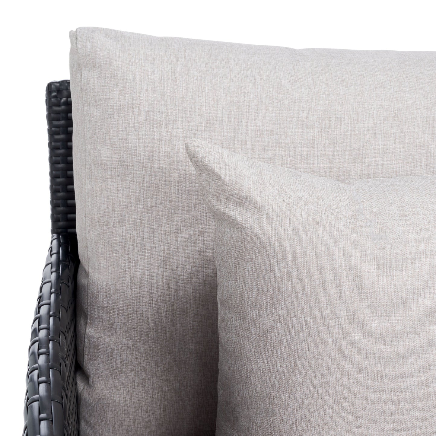 Lit de jour d'extérieur SAFAVIEH Taniyah en osier avec oreiller et coussins - 53 cm (L) x 28 cm (P) x 62 cm (H)