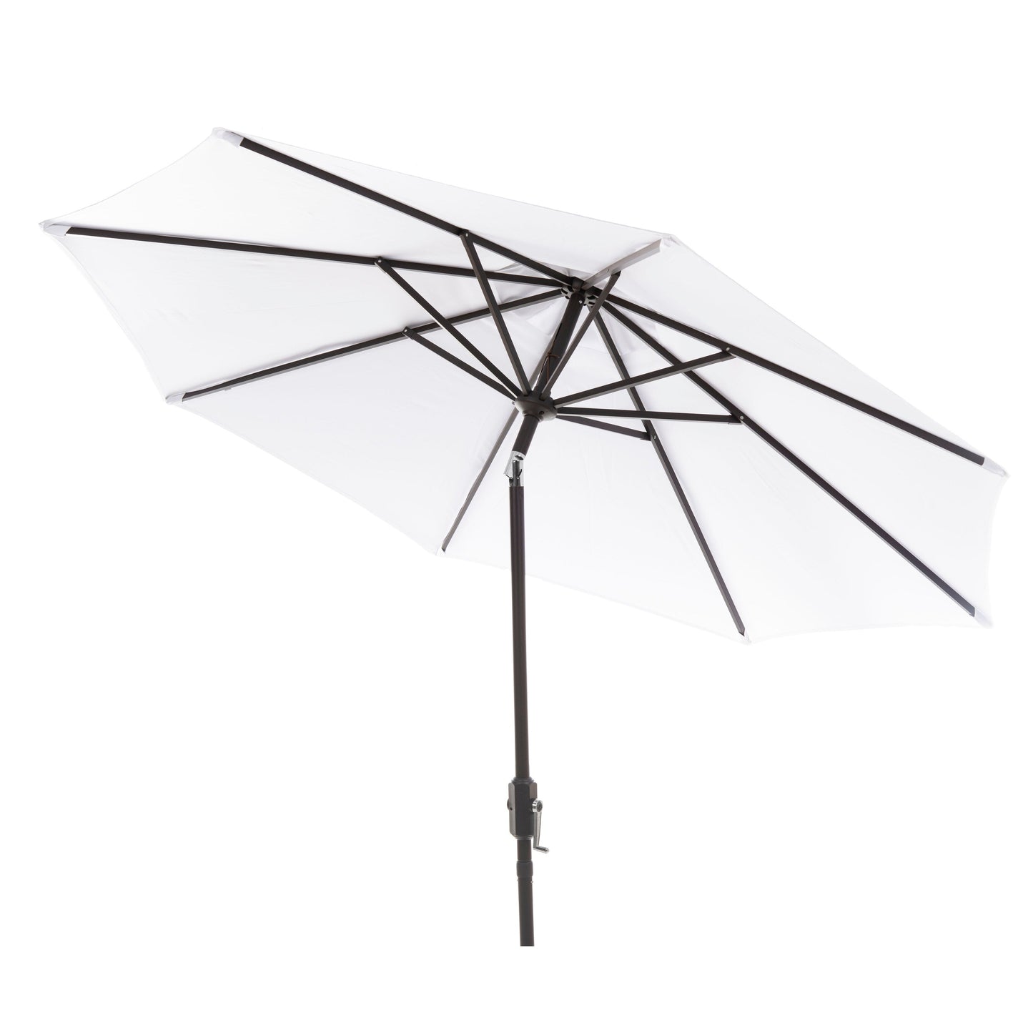 Parasol de terrasse SAFAVIEH Rieta en aluminium, inclinable et à manivelle, 2,74 m (9 pi), base non incluse