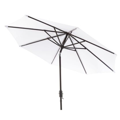 Parasol de terrasse SAFAVIEH Rieta en aluminium, inclinable et à manivelle, 2,74 m (9 pi), base non incluse