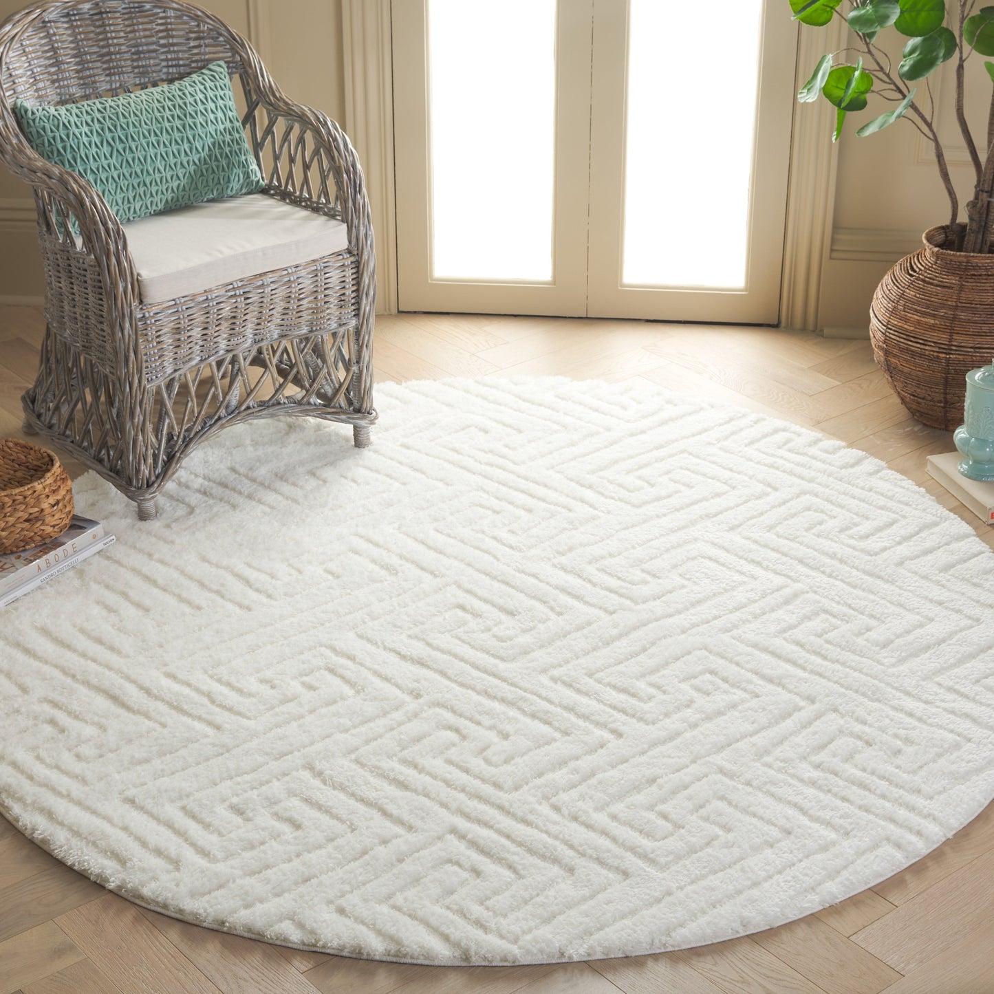 Tapis SAFAVIEH Tahoe Shag Lisjana géométrique de 3 cm d'épaisseur